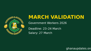 March Validation 2026 for Government Workers Deadline